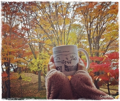 秋風と紅葉と紅茶と